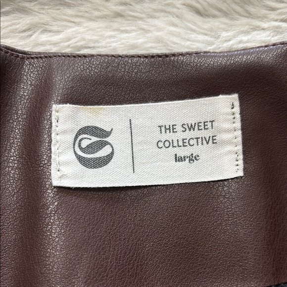 Brown Faux Leather Mini Skort - Picture 4 of 6